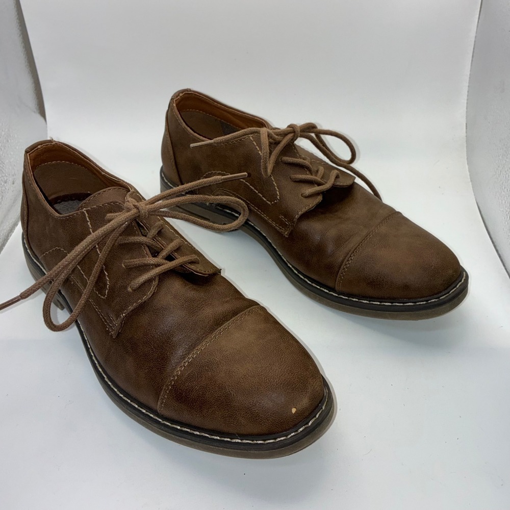 St. Johns Bay Aiden Mens Brown Cap Toe Oxford Dress Shoes Size 7M‎ 016-3464